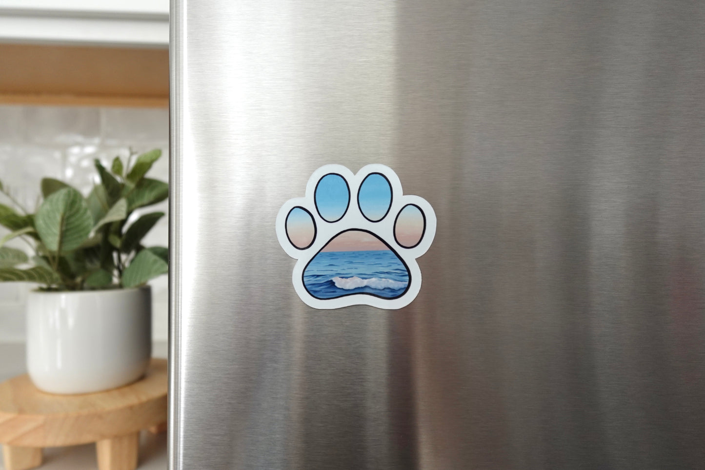 Ocean Paw Print Magnet