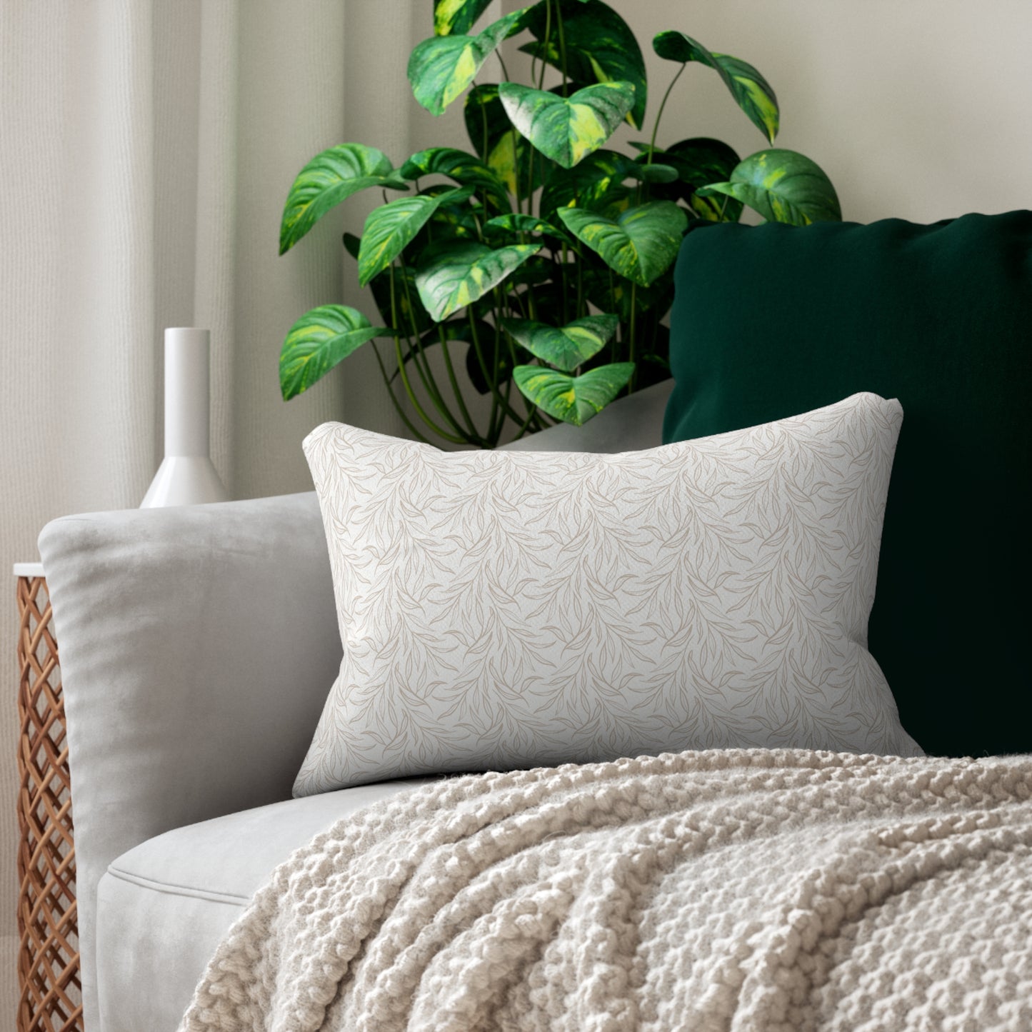 Lumbar Pillow - Willow Branch Pattern