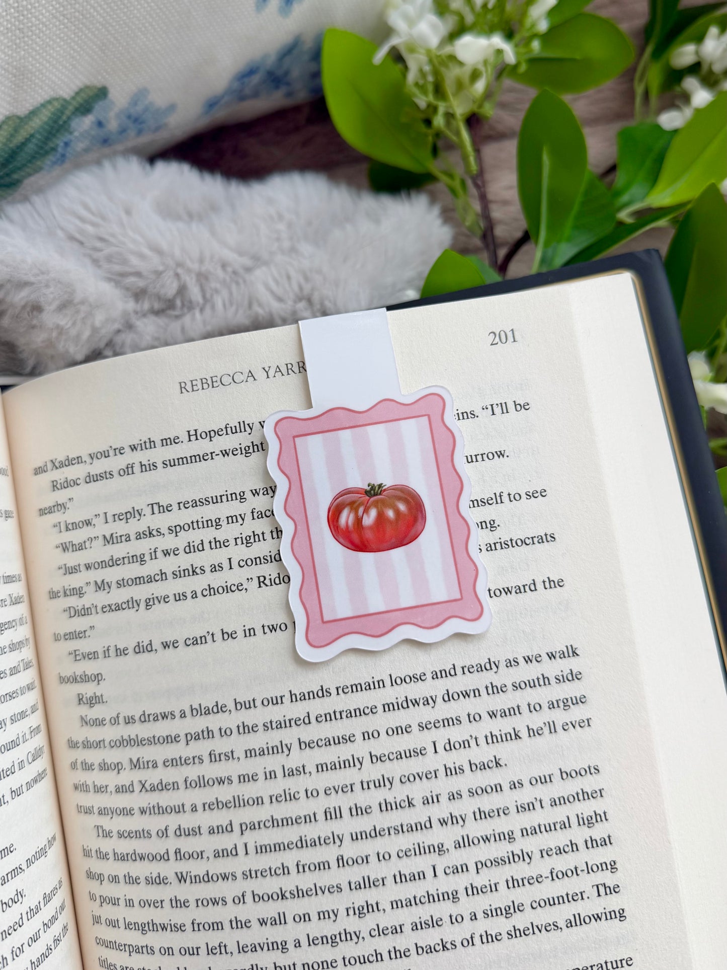 Tomato Stamp Magnetic Bookmark