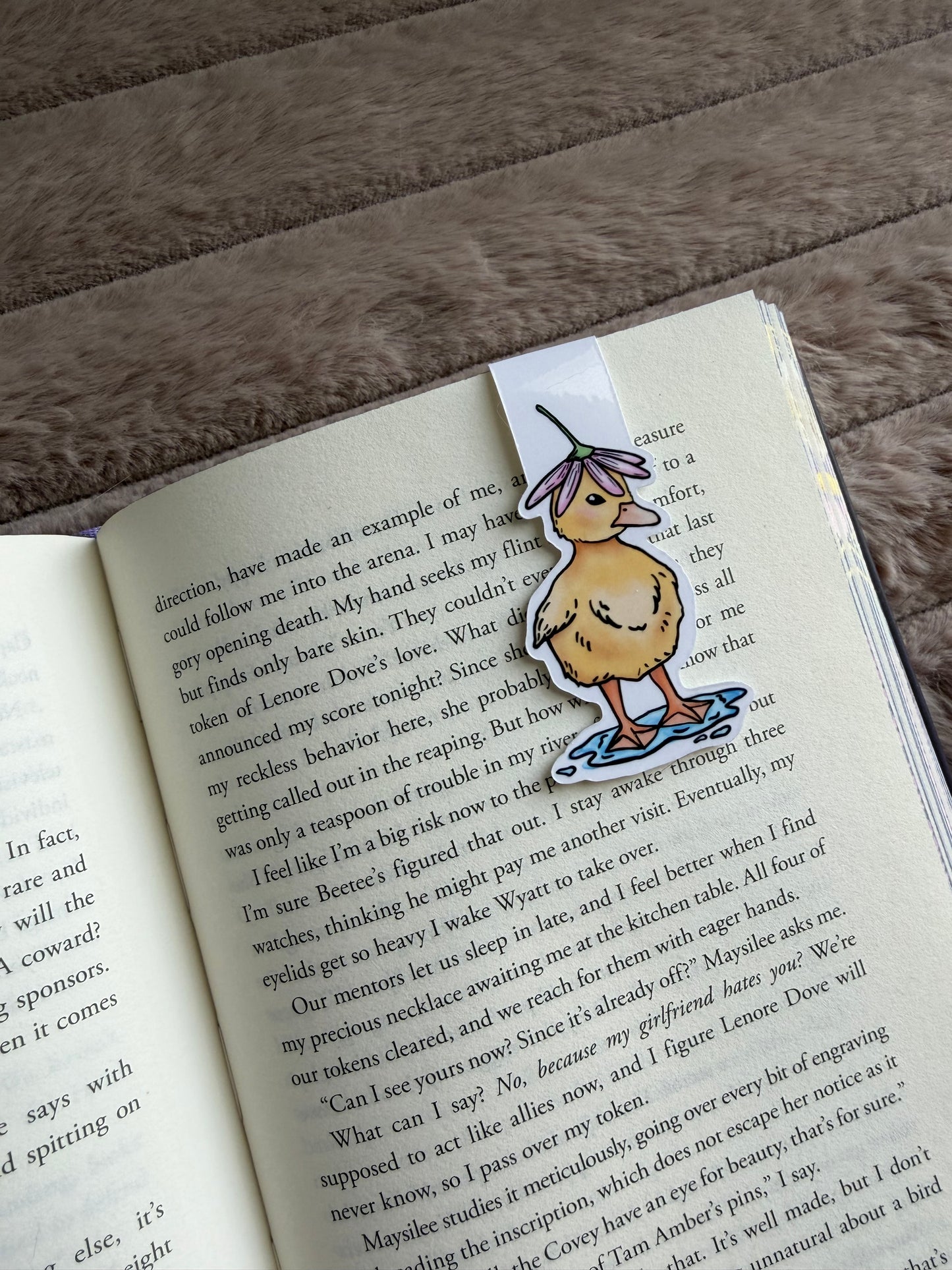 Flower Hat Duck Magnetic Bookmark
