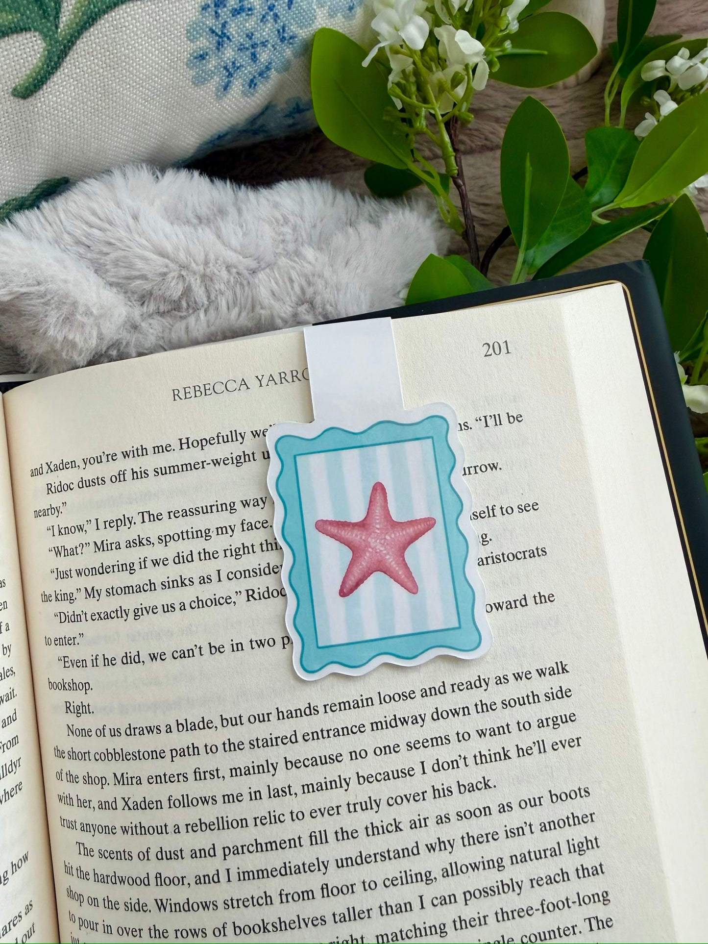 Starfish Stamp Magnetic Bookmark