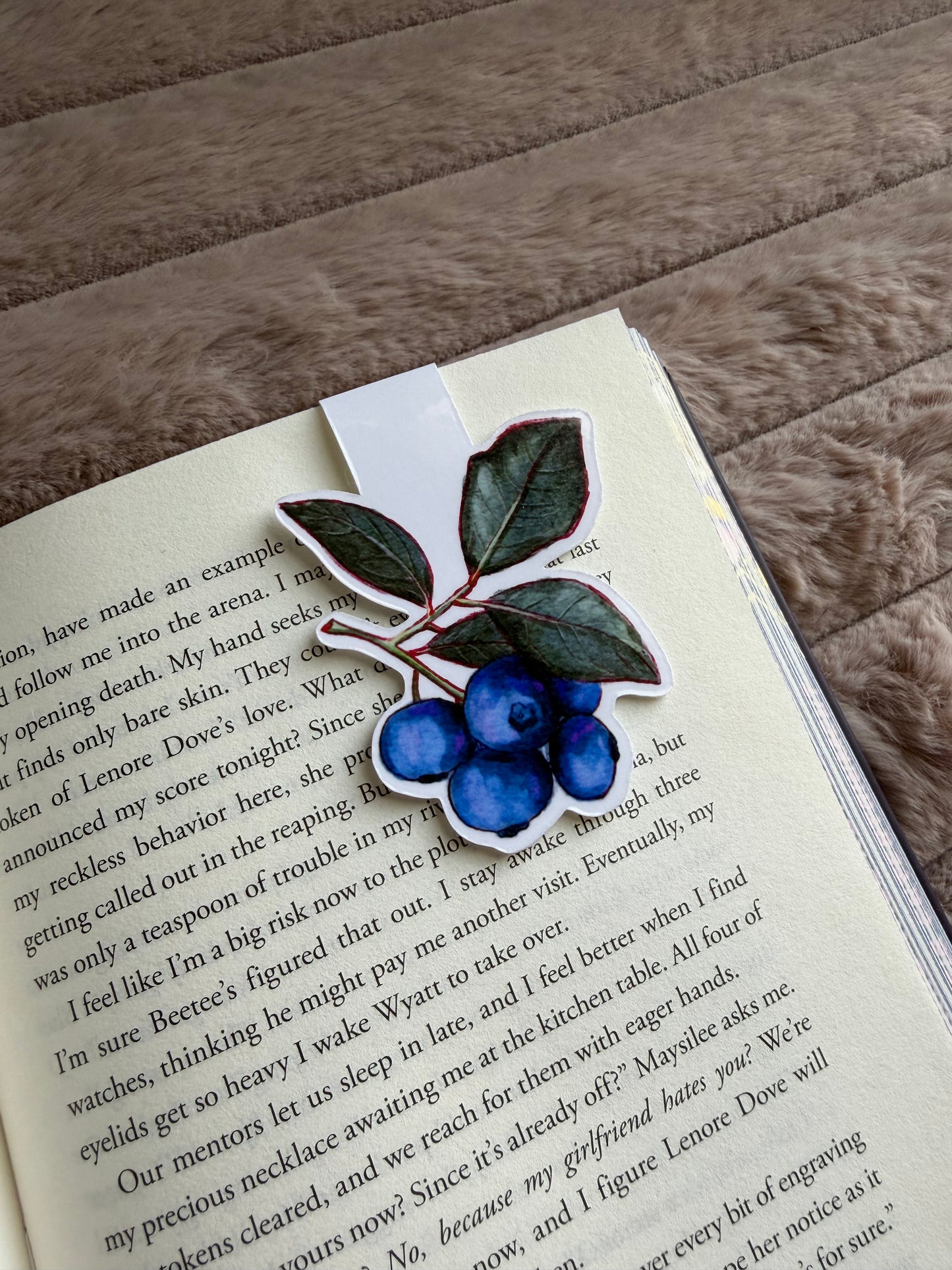Blueberry Magnetic Bookmark