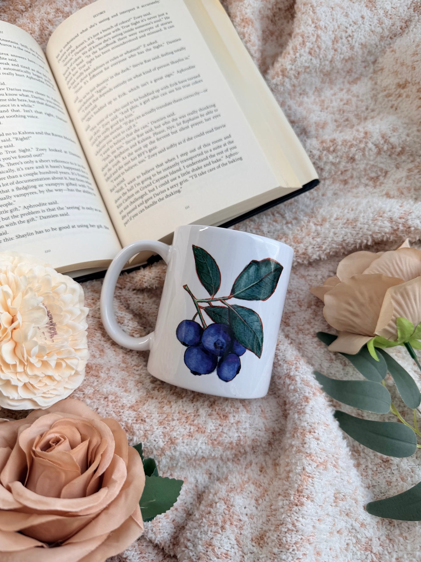 Blueberry Cottage Ceramic Mug (12oz/15oz)