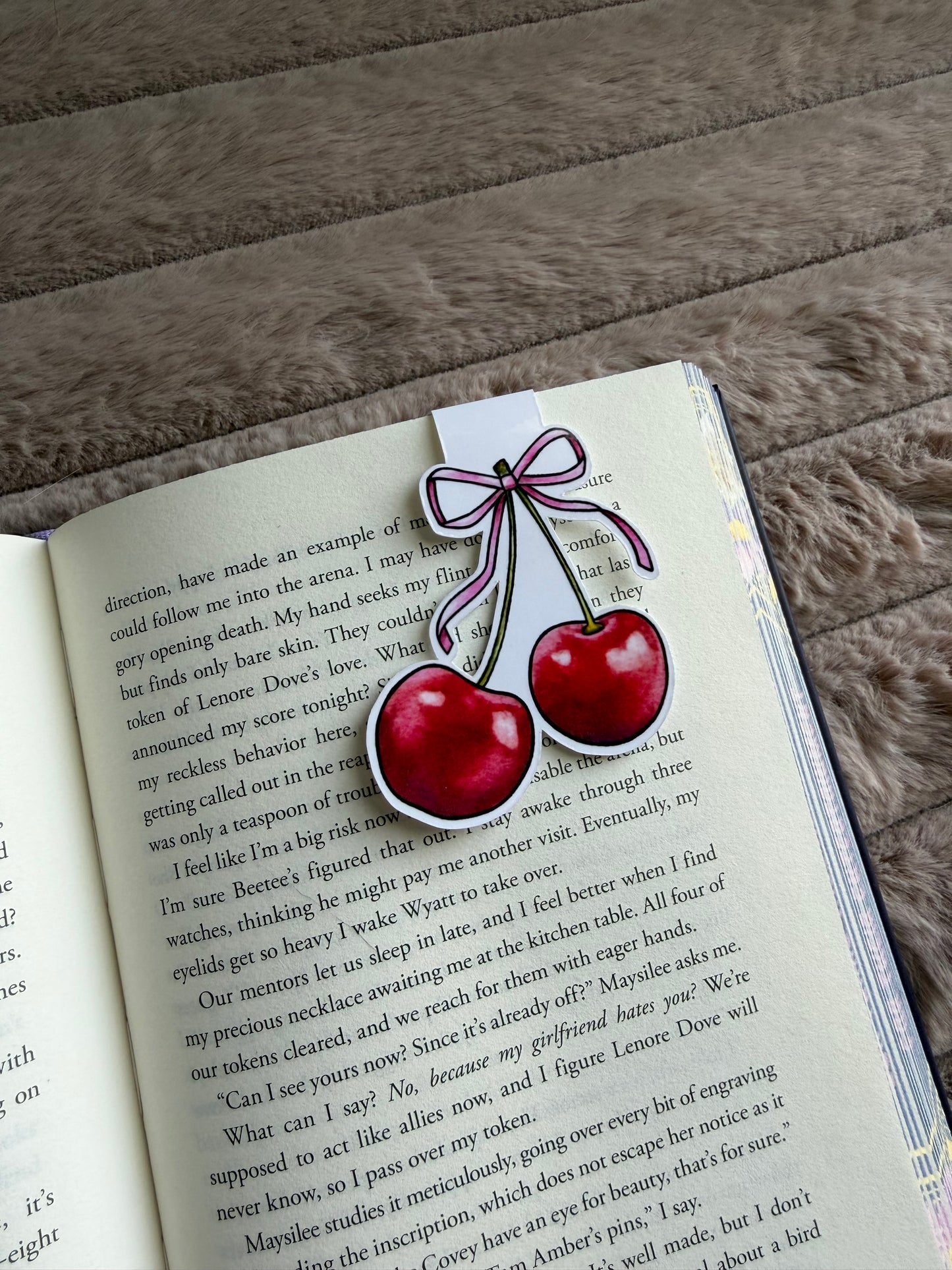 Cherry Sweetheart Magnetic Bookmark