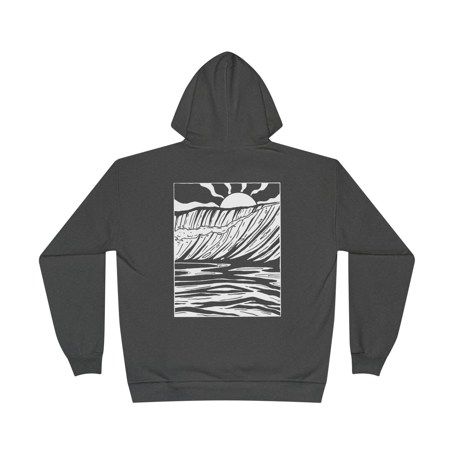Eco-Friendly Sunset Wave Unisex Pullover Hoodie
