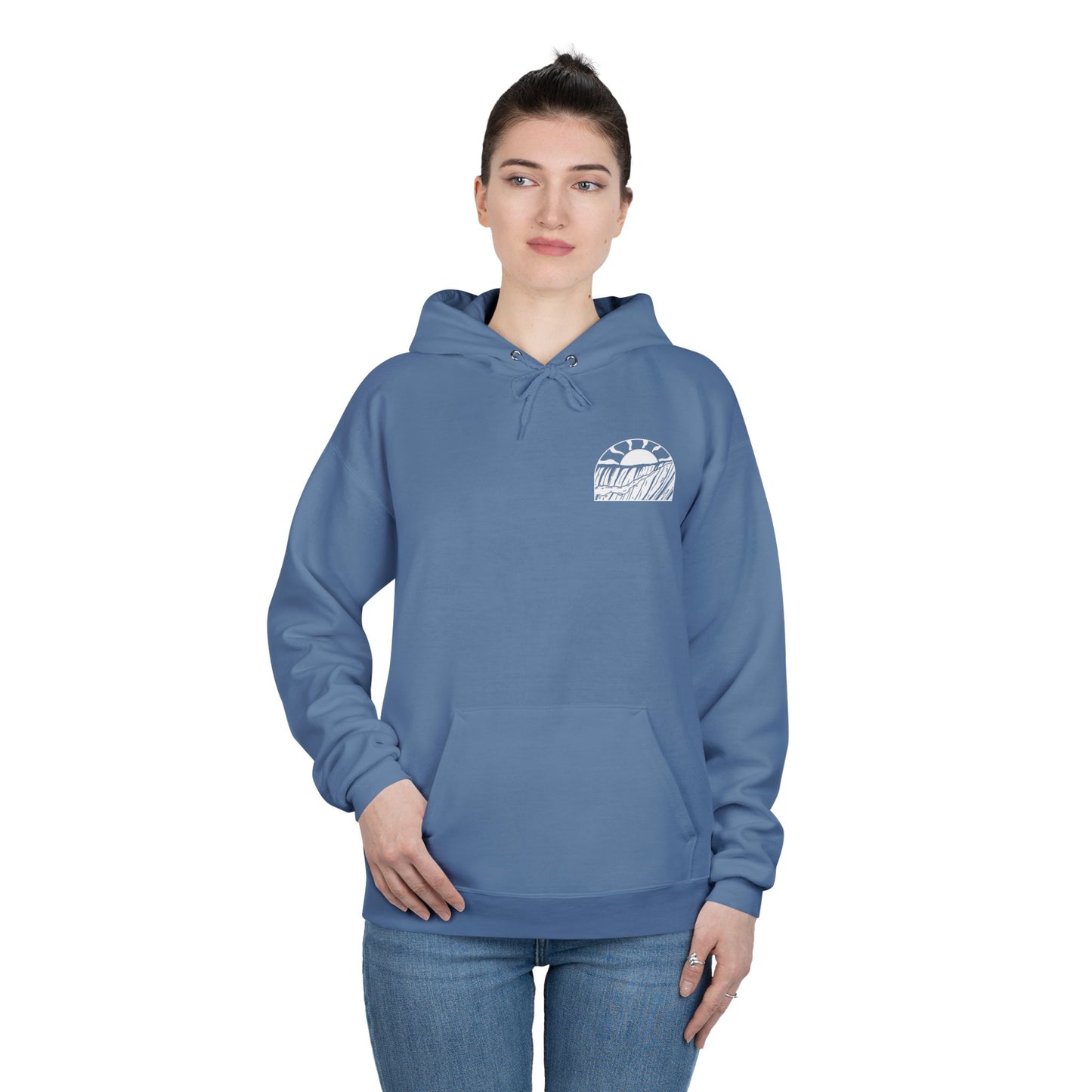Eco-Friendly Sunset Wave Unisex Pullover Hoodie