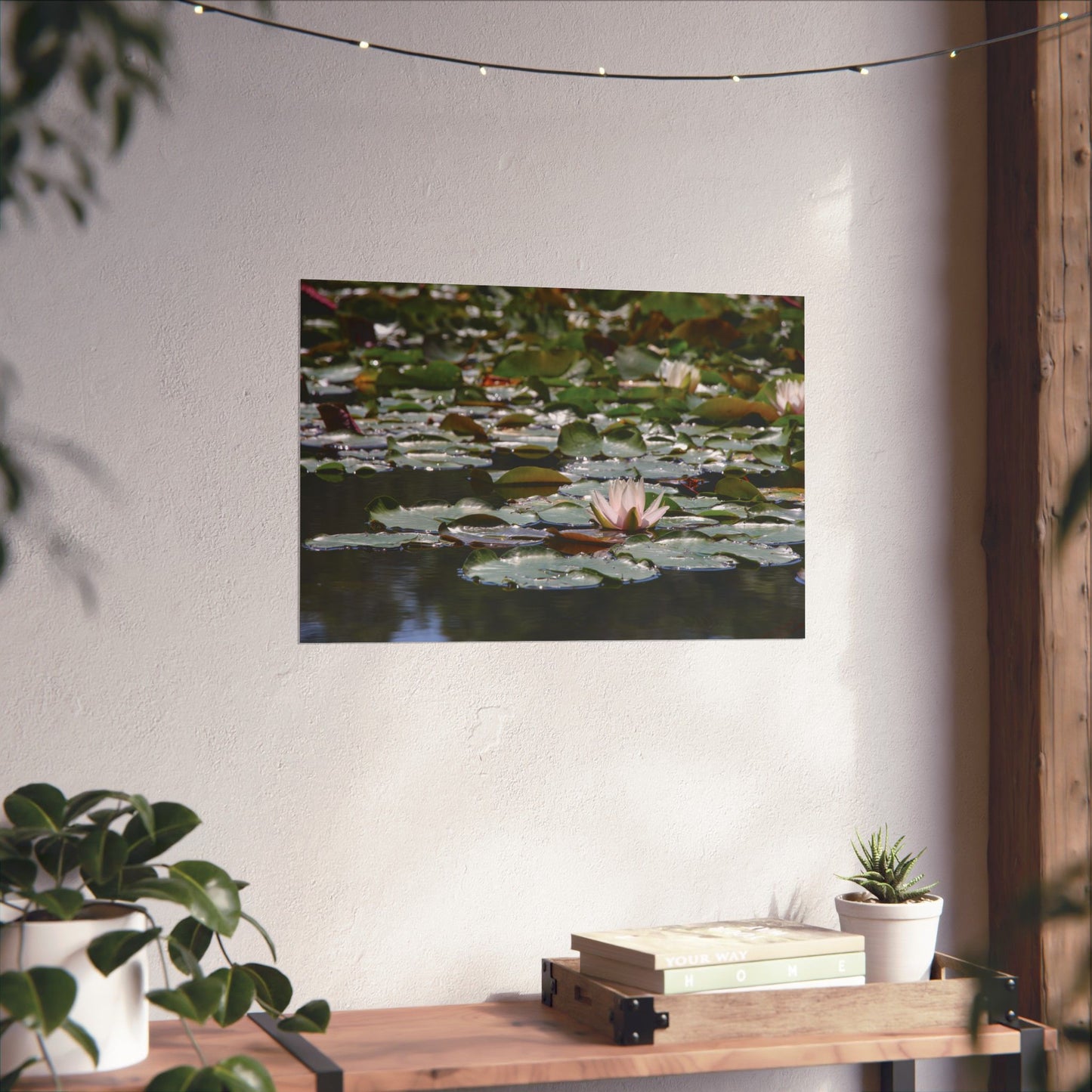 Peaceful Lily Pads and Lotus Flower Poster