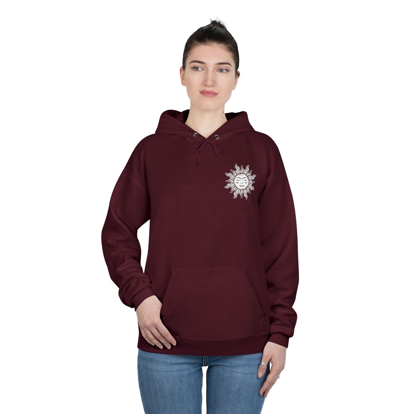 Eco-Friendly Sun Tarot Unisex Hoodie - Spiritual Graphic Pullover