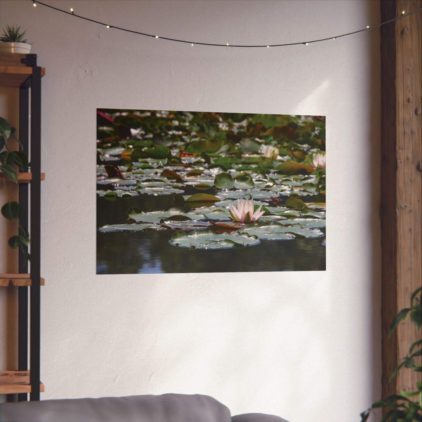 Peaceful Lily Pads and Lotus Flower Poster