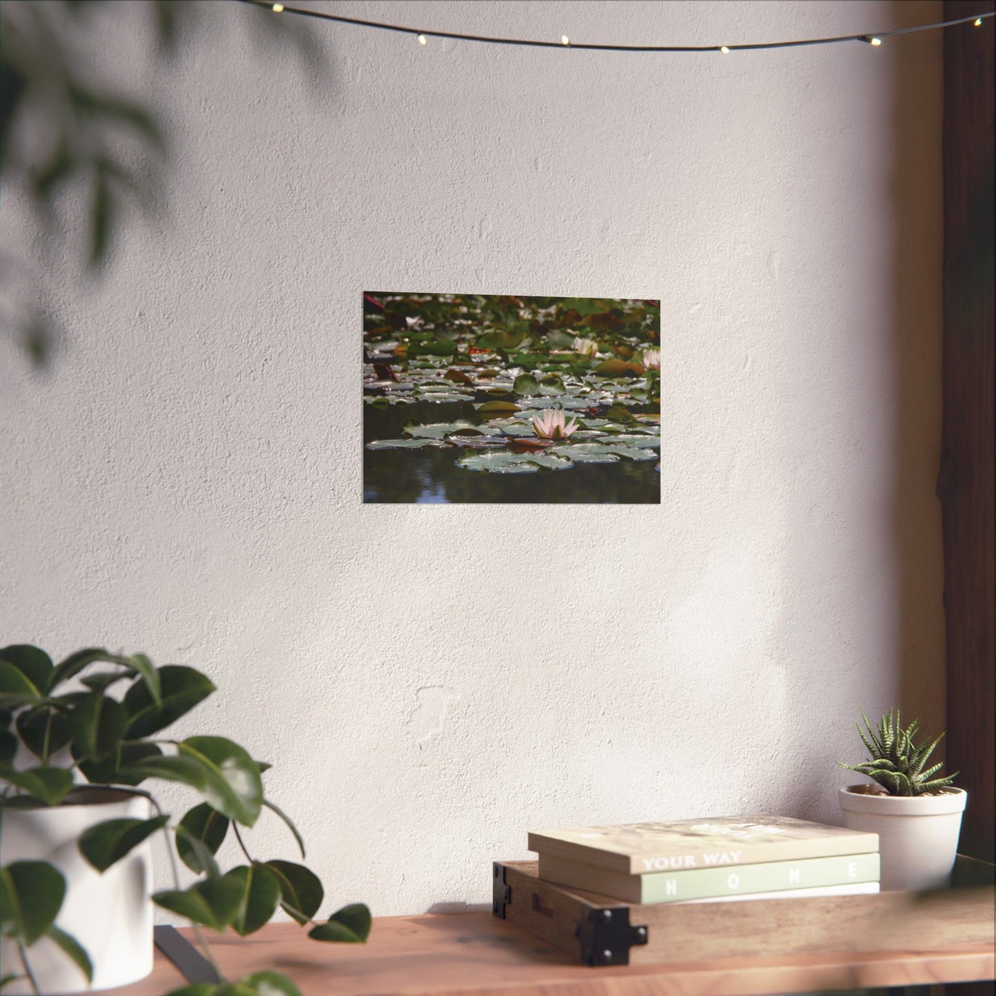 Peaceful Lily Pads and Lotus Flower Poster