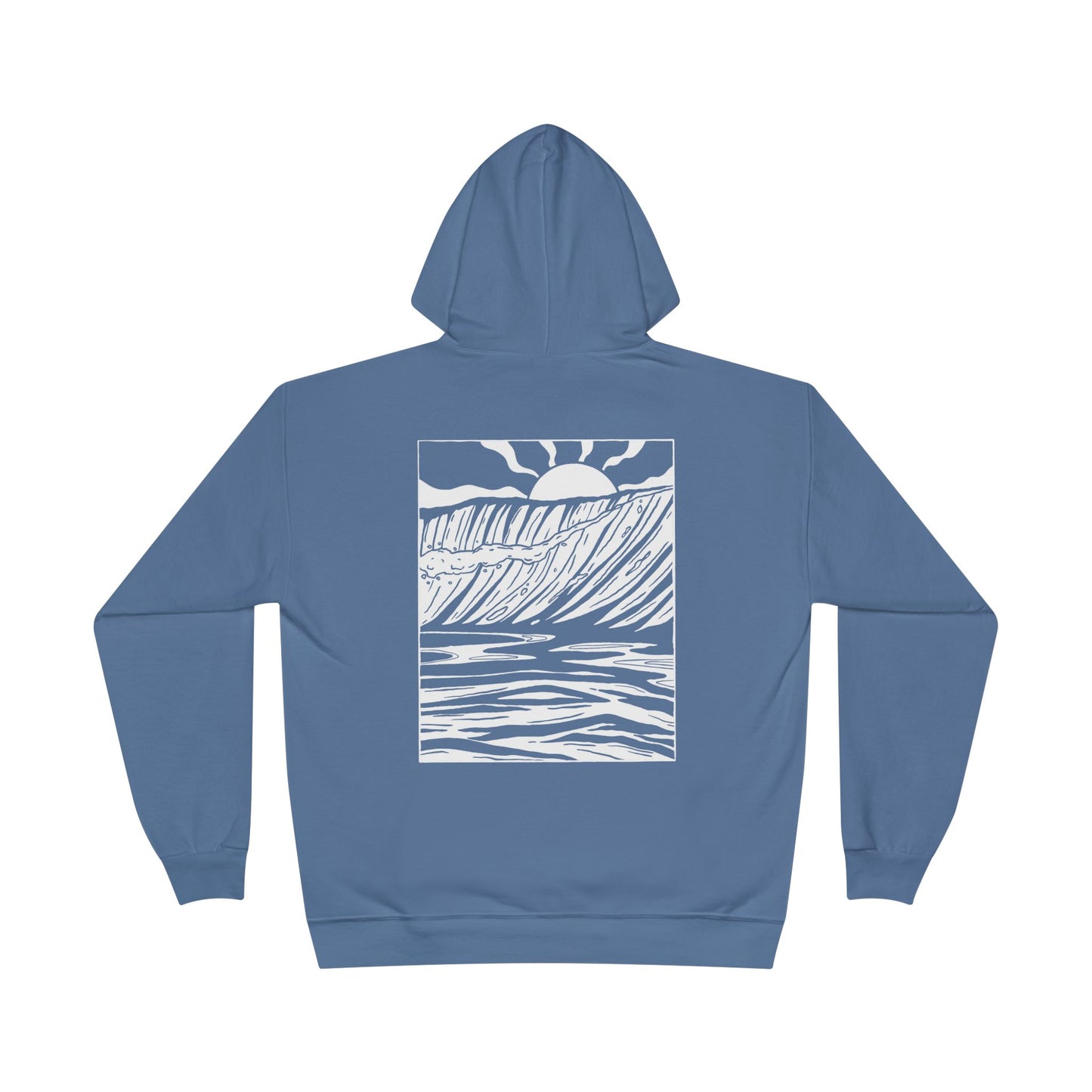 Eco-Friendly Sunset Wave Unisex Pullover Hoodie