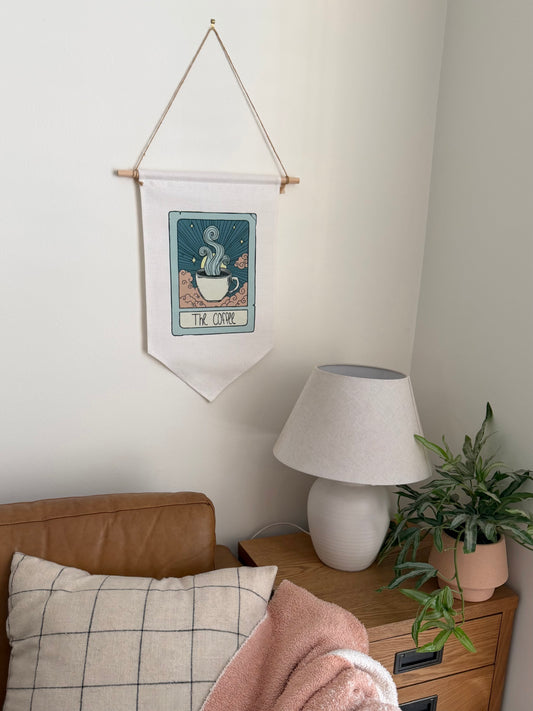 Coffee Tarot Card Pennant