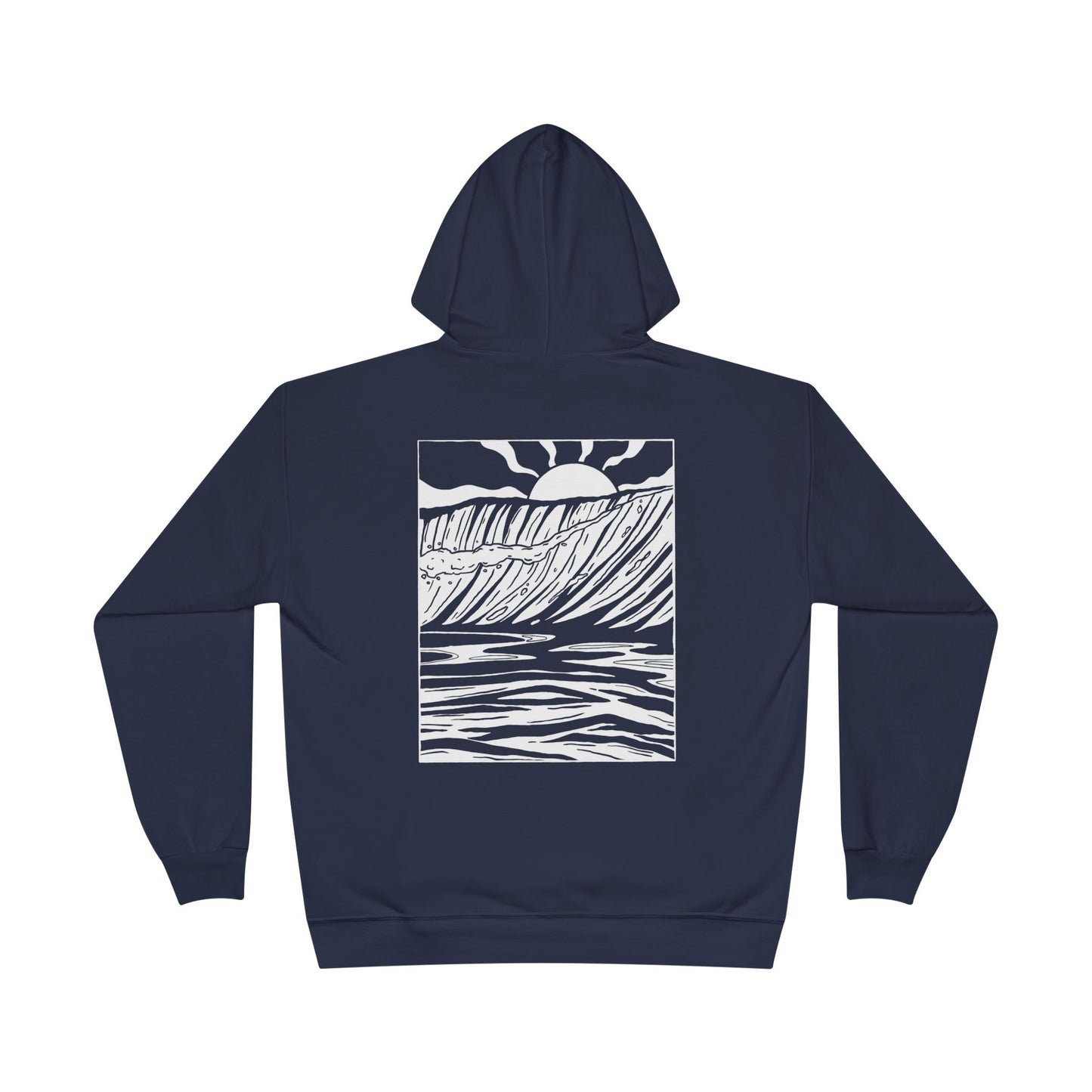 Eco-Friendly Sunset Wave Unisex Pullover Hoodie