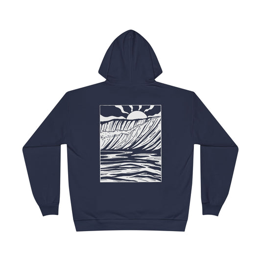 Eco-Friendly Sunset Wave Unisex Pullover Hoodie