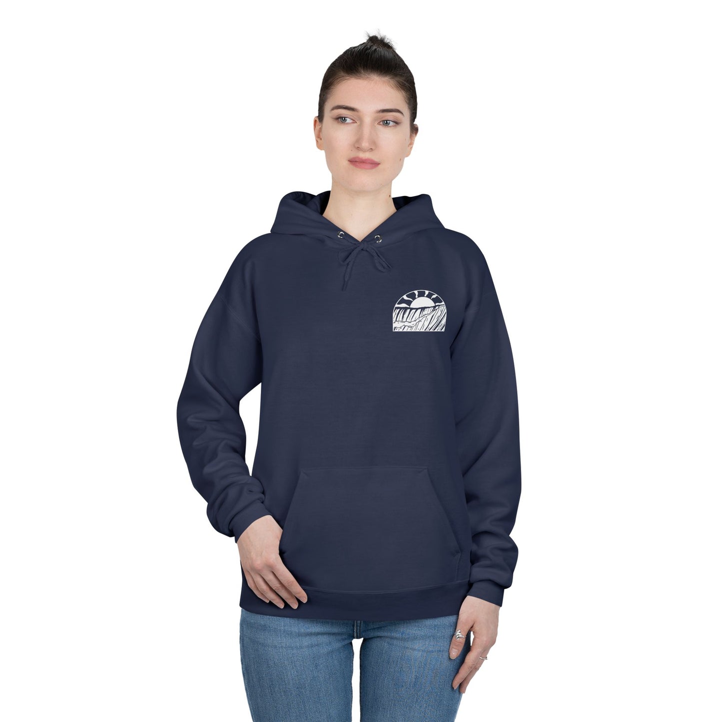 Eco-Friendly Sunset Wave Unisex Pullover Hoodie