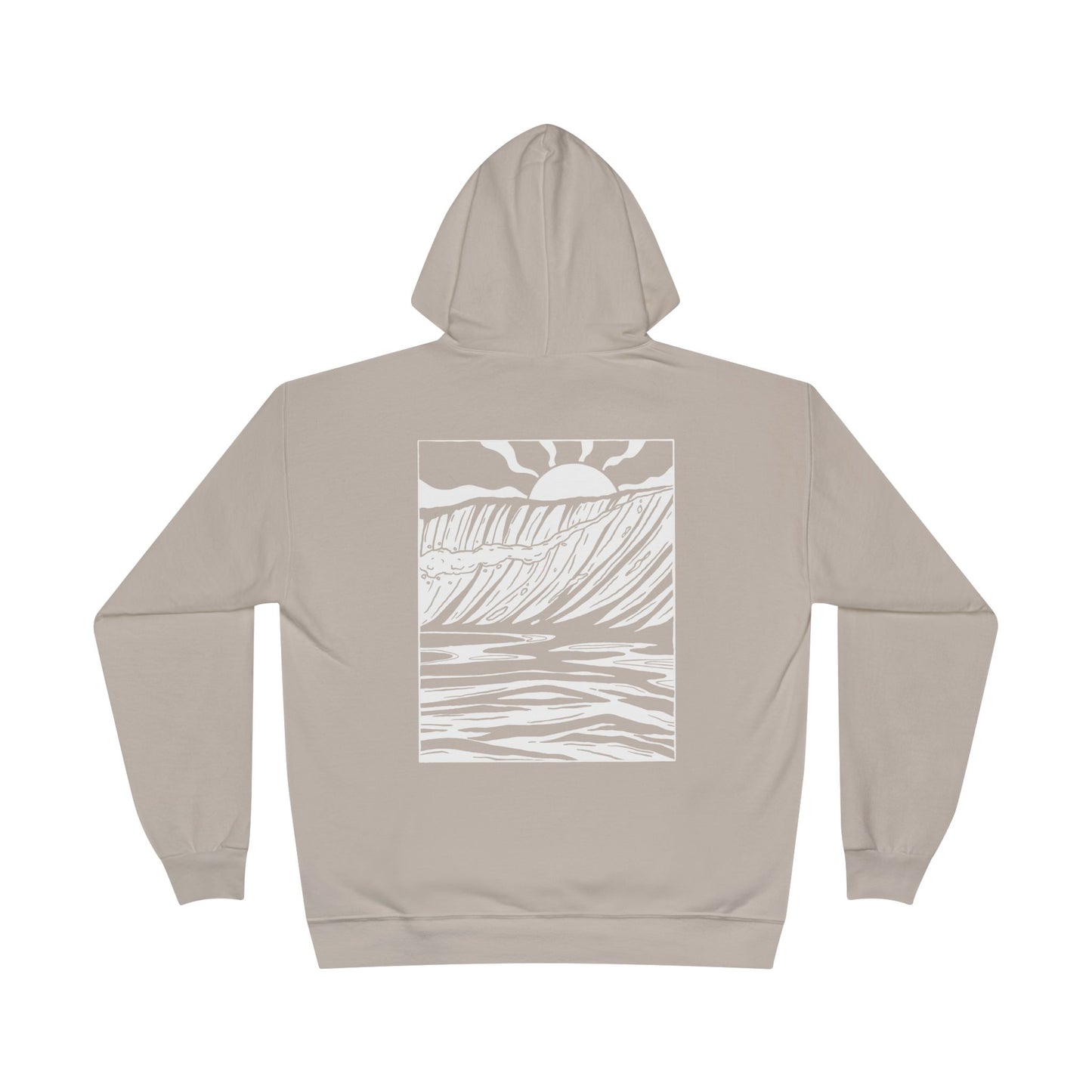Eco-Friendly Sunset Wave Unisex Pullover Hoodie