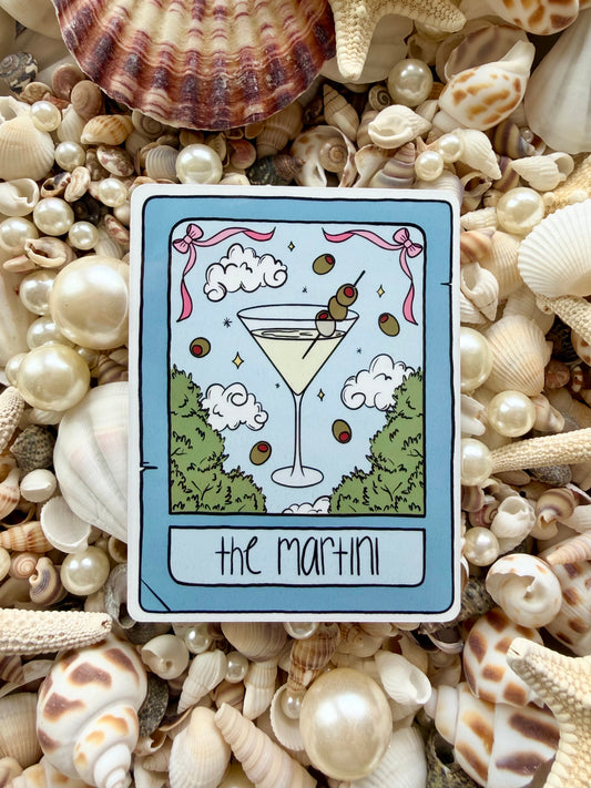 Martini Tarot Card Sticker