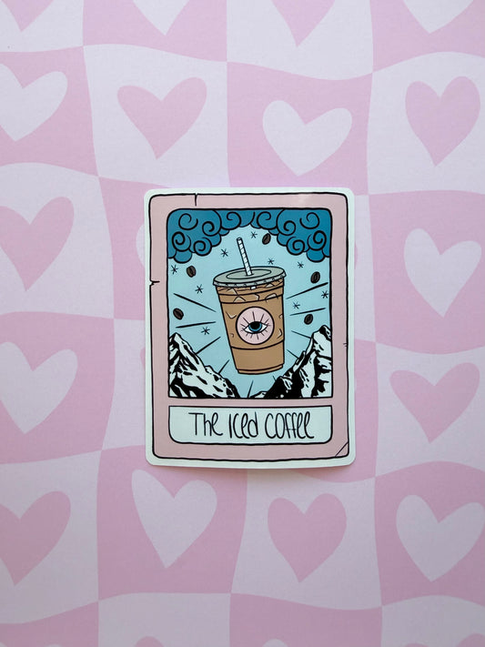 Iced Coffee Tarot Card Sticker