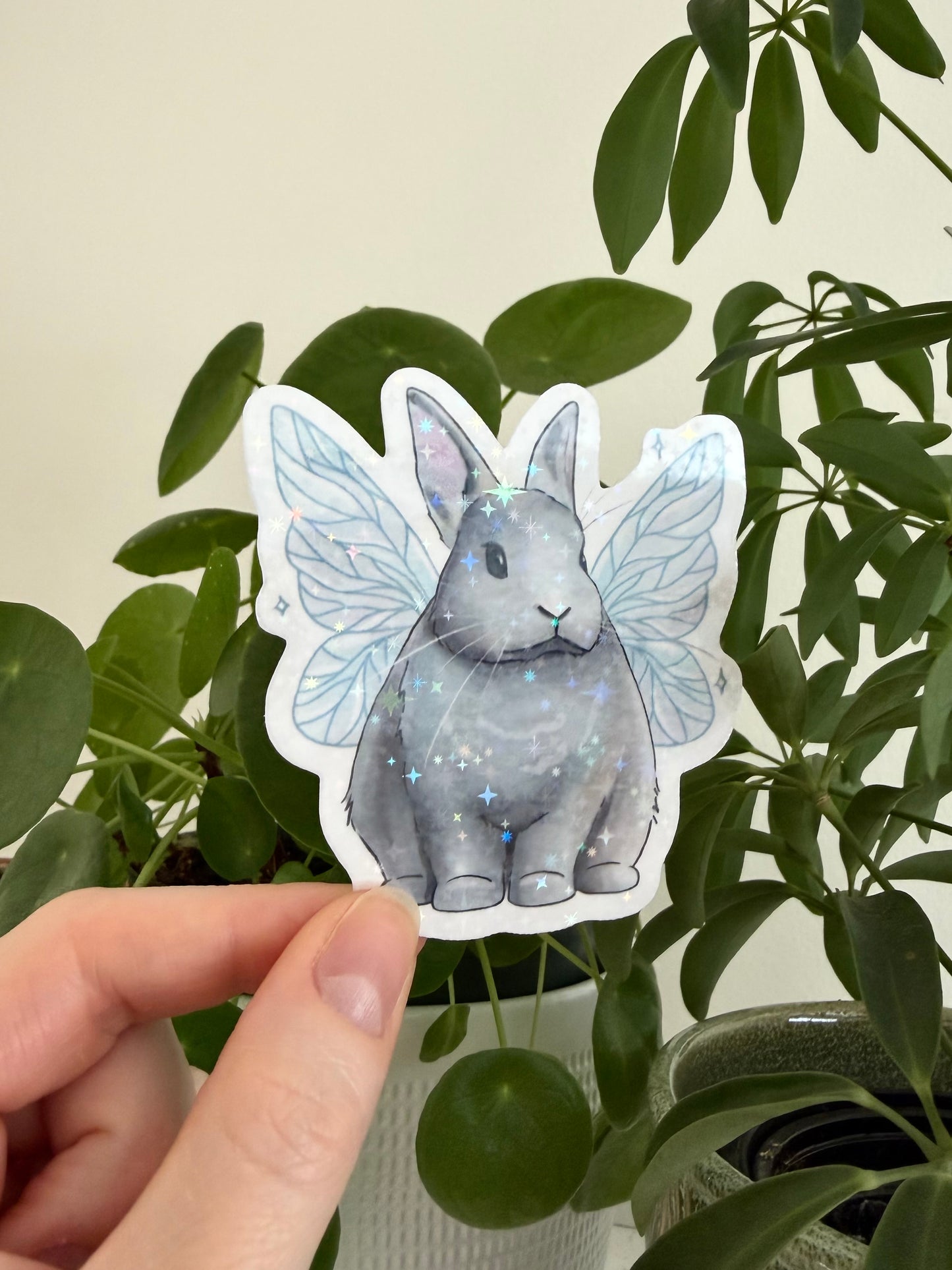 Fairy Bunny Sticker (Glossy/Sparkly)