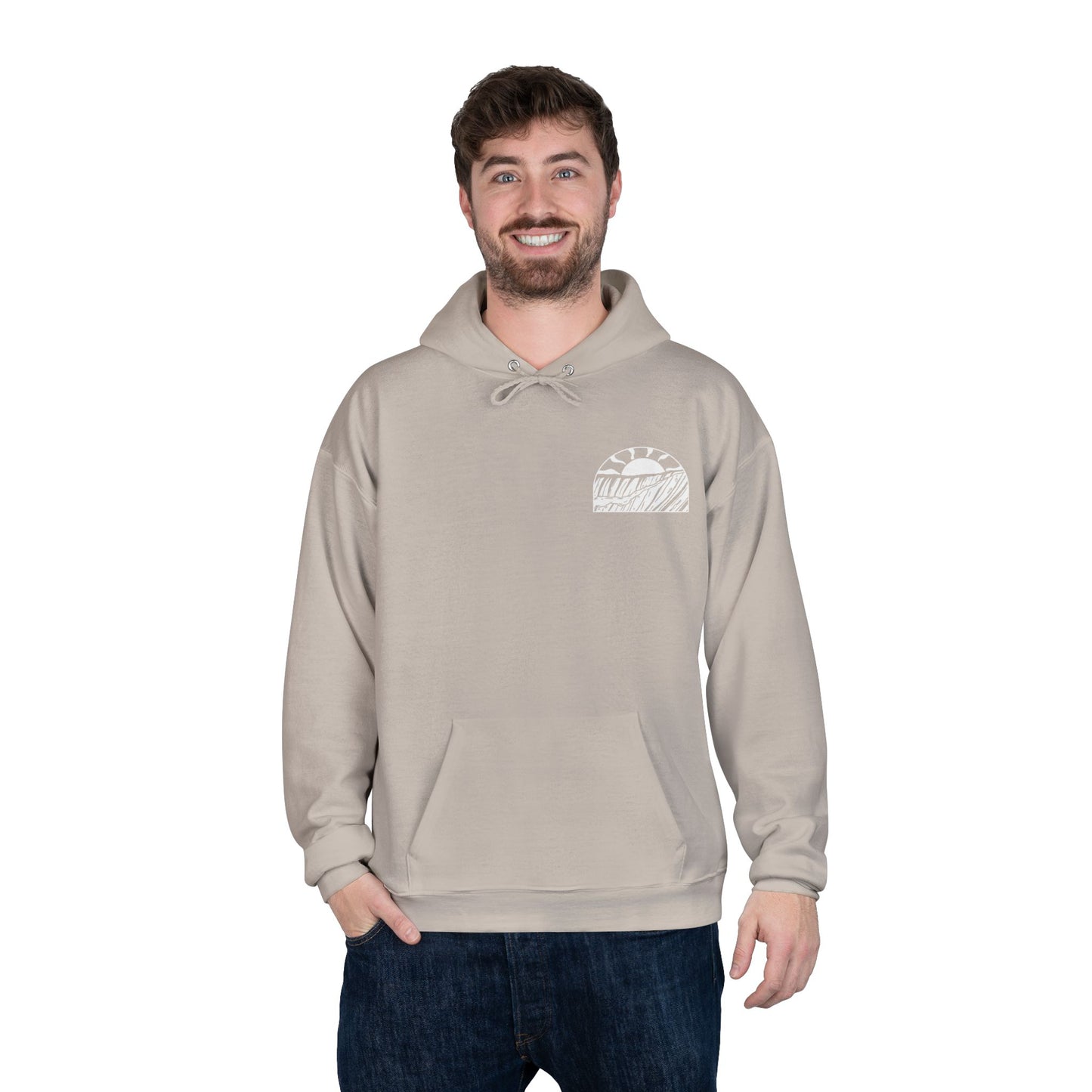 Eco-Friendly Sunset Wave Unisex Pullover Hoodie