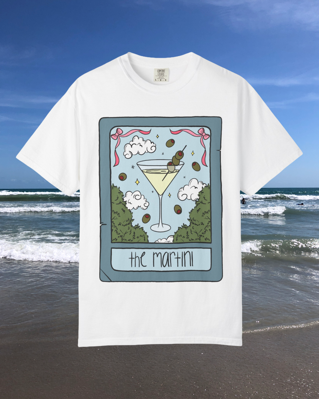 Martini Tarot Card Unisex Heavyweight Cotton Tshirt