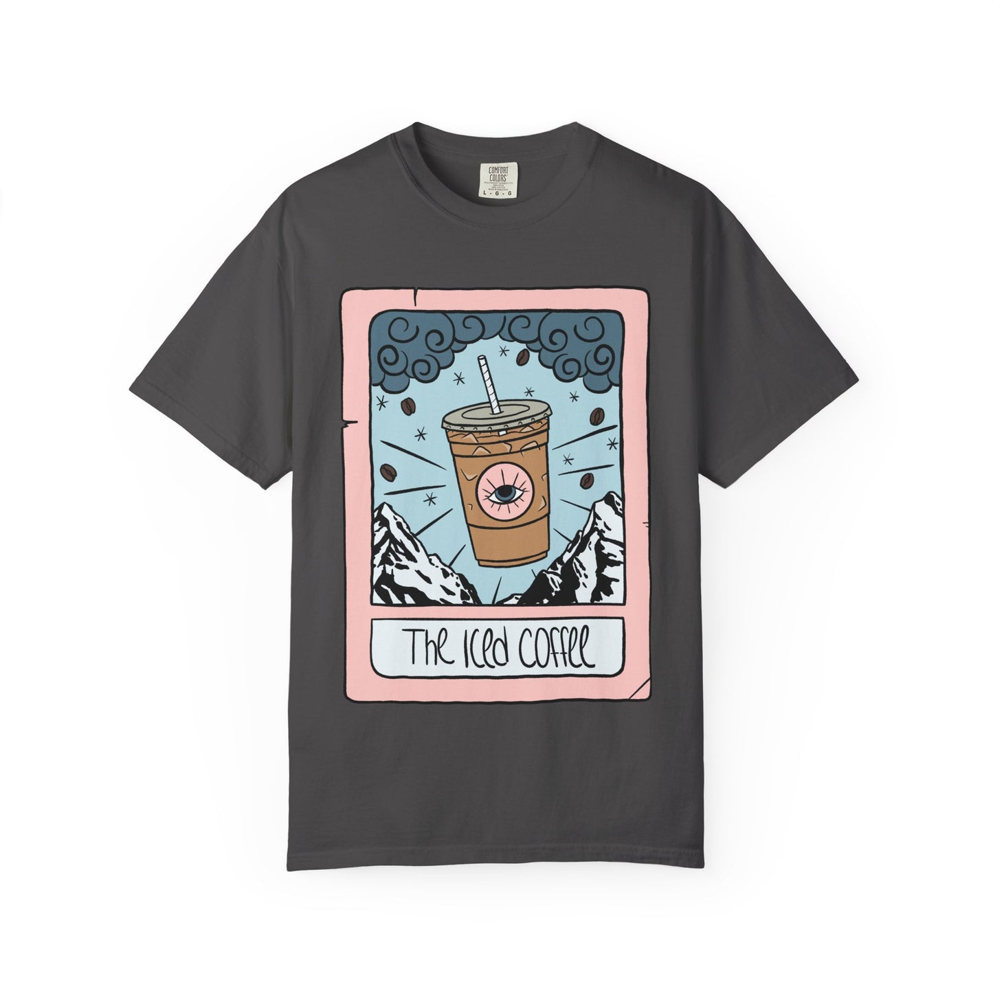 Unisex Iced Coffee Tarot Card Heavyweight Cotton Tshirt