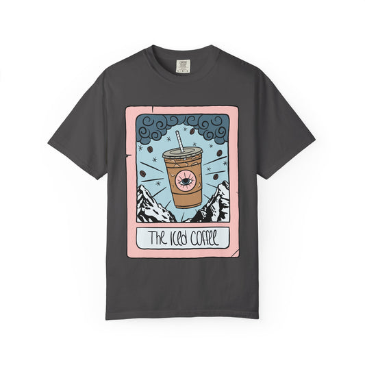 Unisex Iced Coffee Tarot Card Heavyweight Cotton Tshirt