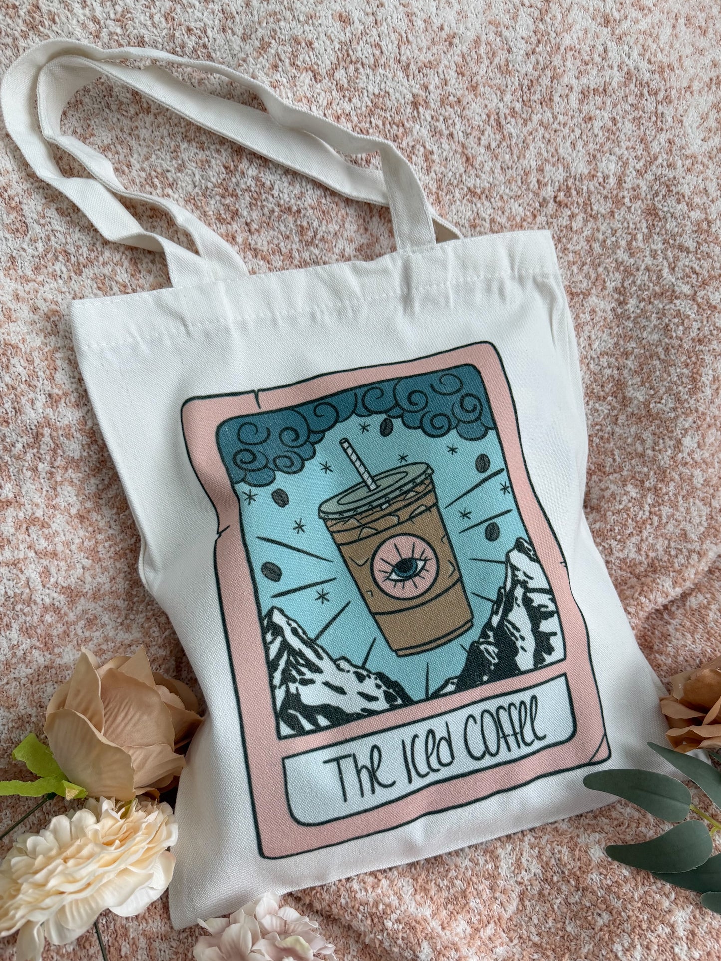 Iced Coffee Tarot Card Tote Bag