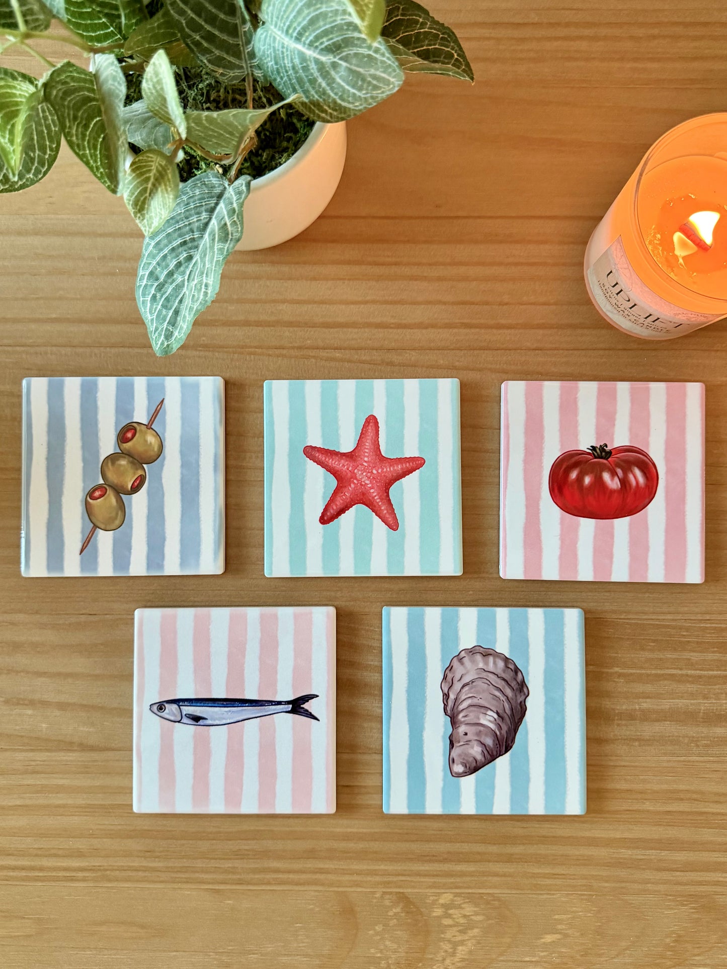 Amalfi Summer Ceramic Coasters