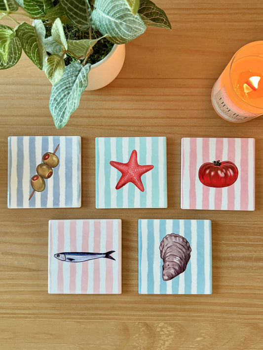 Amalfi Summer Ceramic Coasters