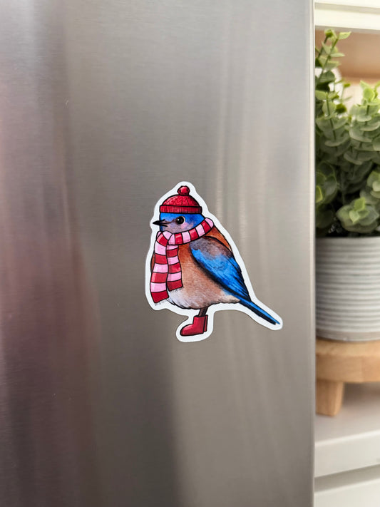 Cozy Bluebird Magnet