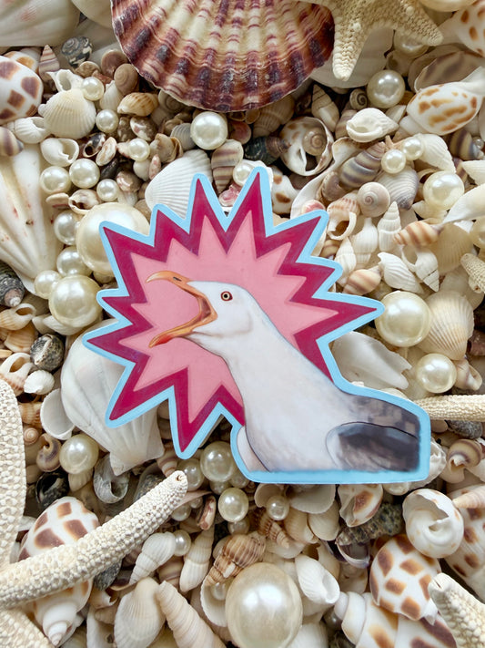Angry Seagull Sticker