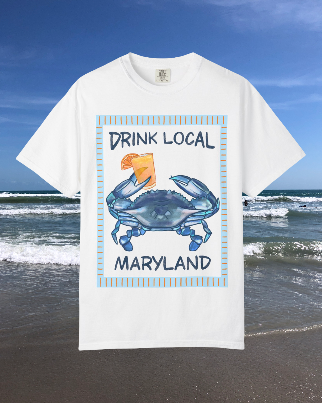 Maryland Crab Unisex Heavyweight Cotton Tshirt