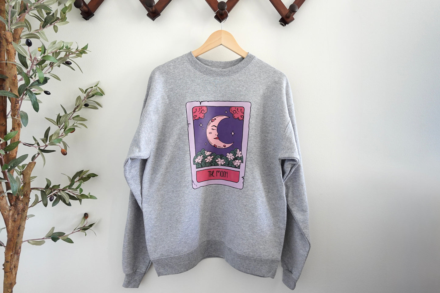 Unisex Moon Tarot Card Crewneck Sweatshirt