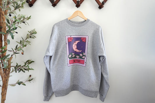Unisex Moon Tarot Card Crewneck Sweatshirt