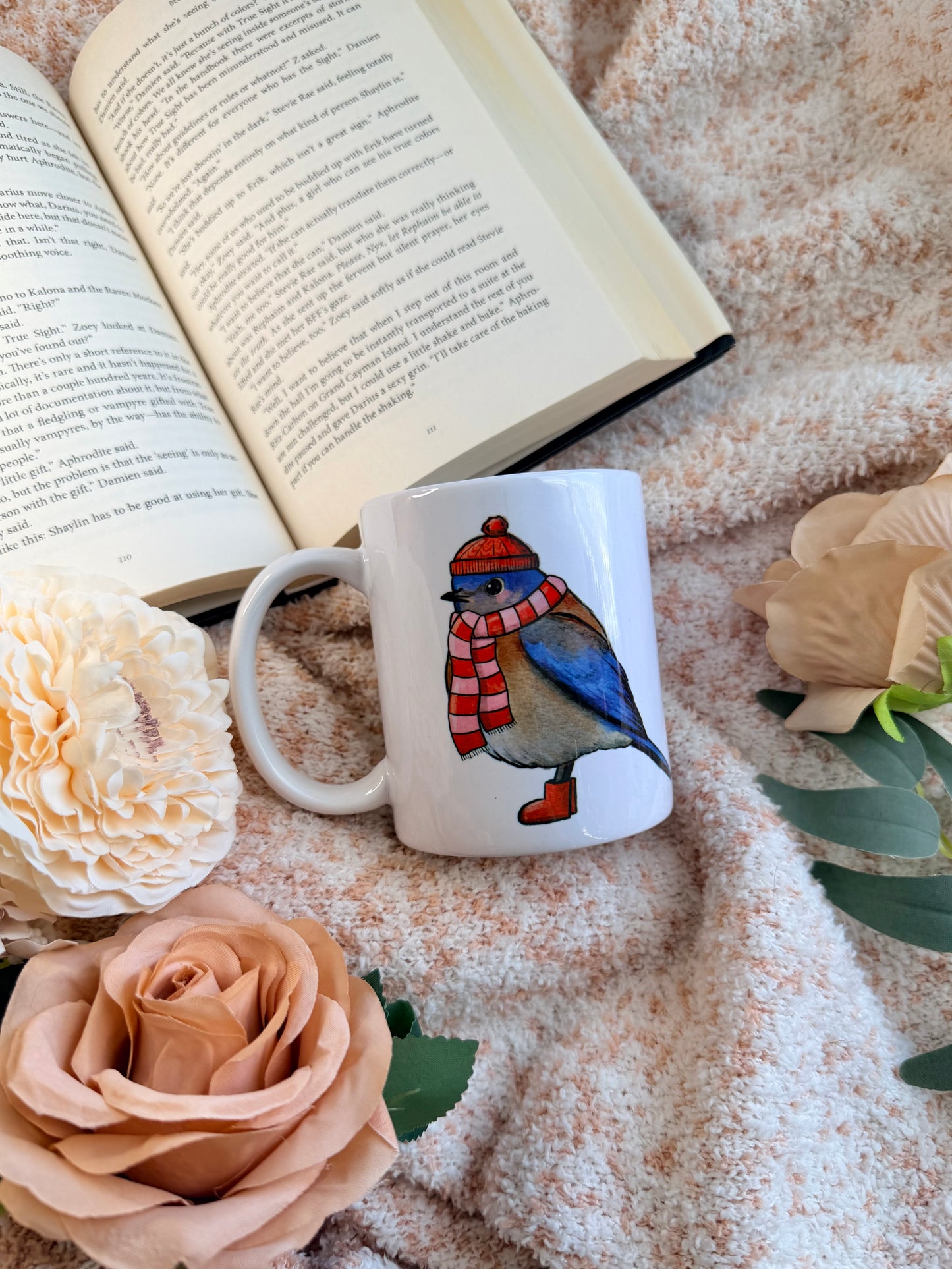 Cozy Bluebird 12oz Ceramic Mug