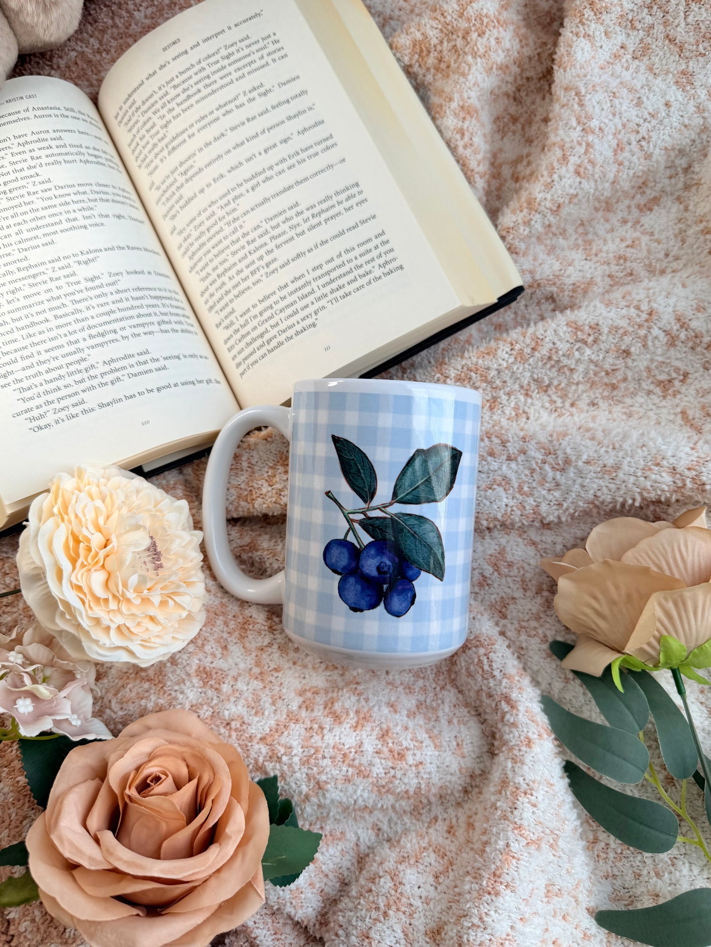 Blueberry Cottage Ceramic Mug (12oz/15oz)