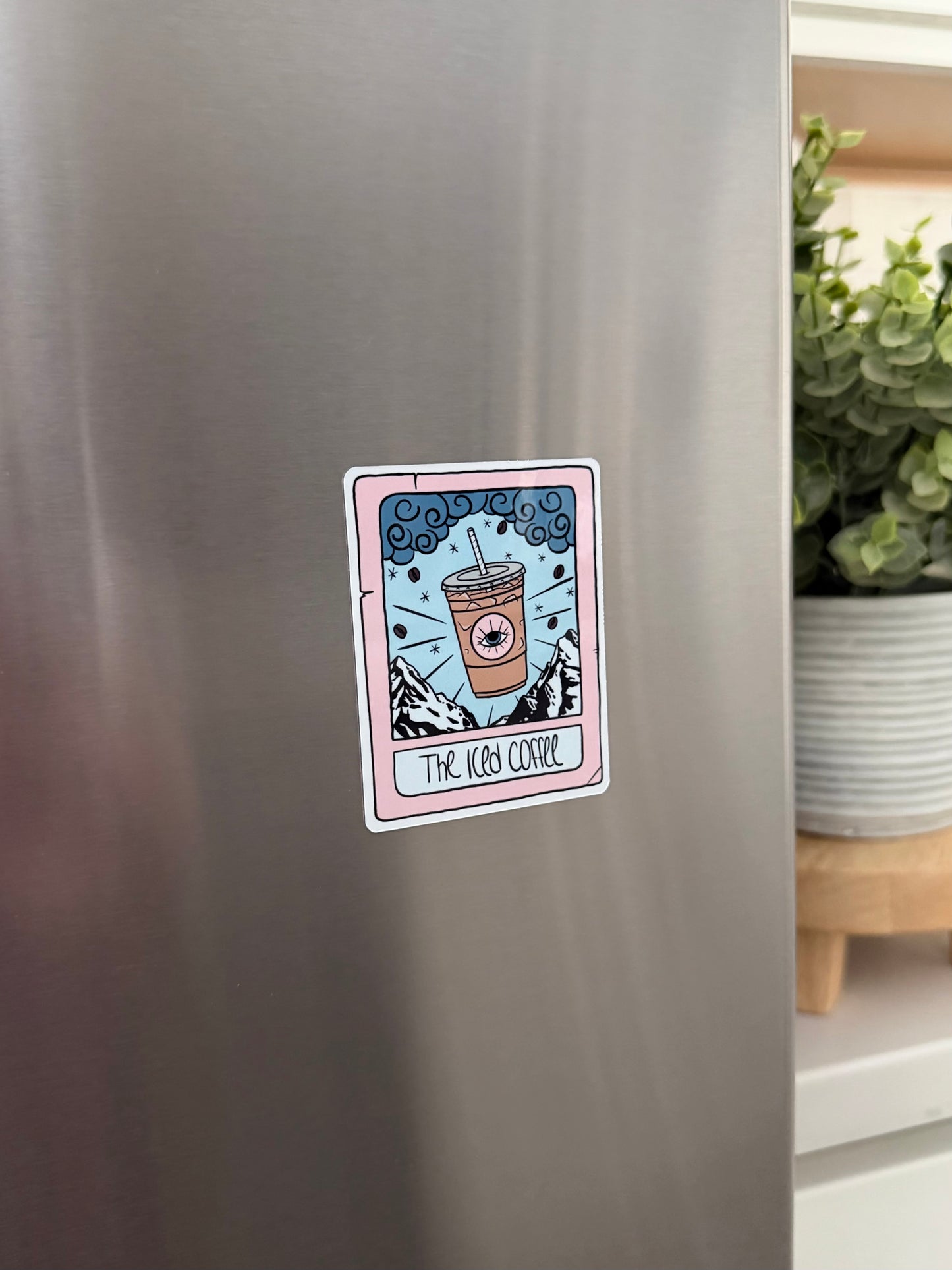Iced Coffee Tarot Card Magnet