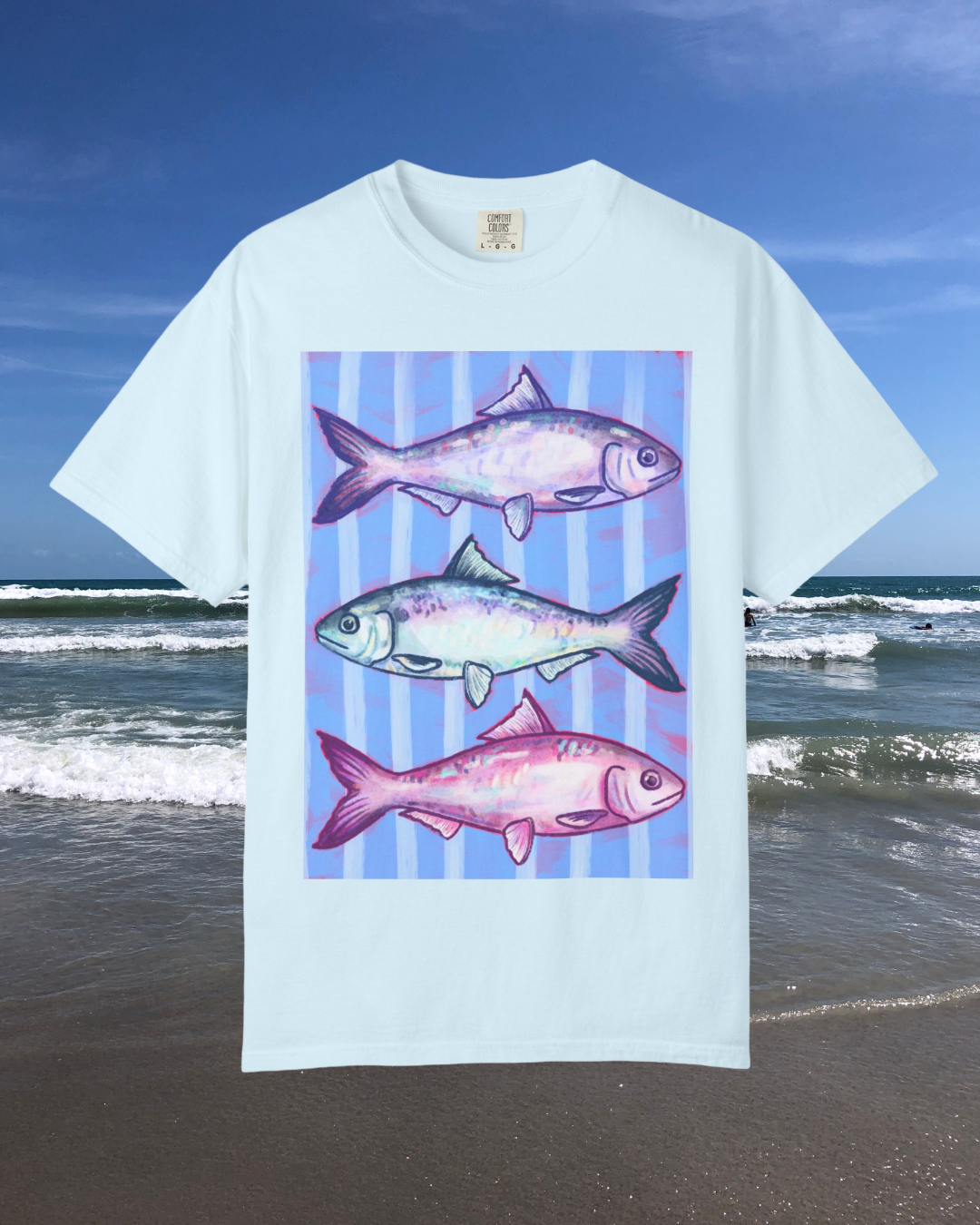 Hooked on Summer Unisex Heavyweight Cotton Tshirt