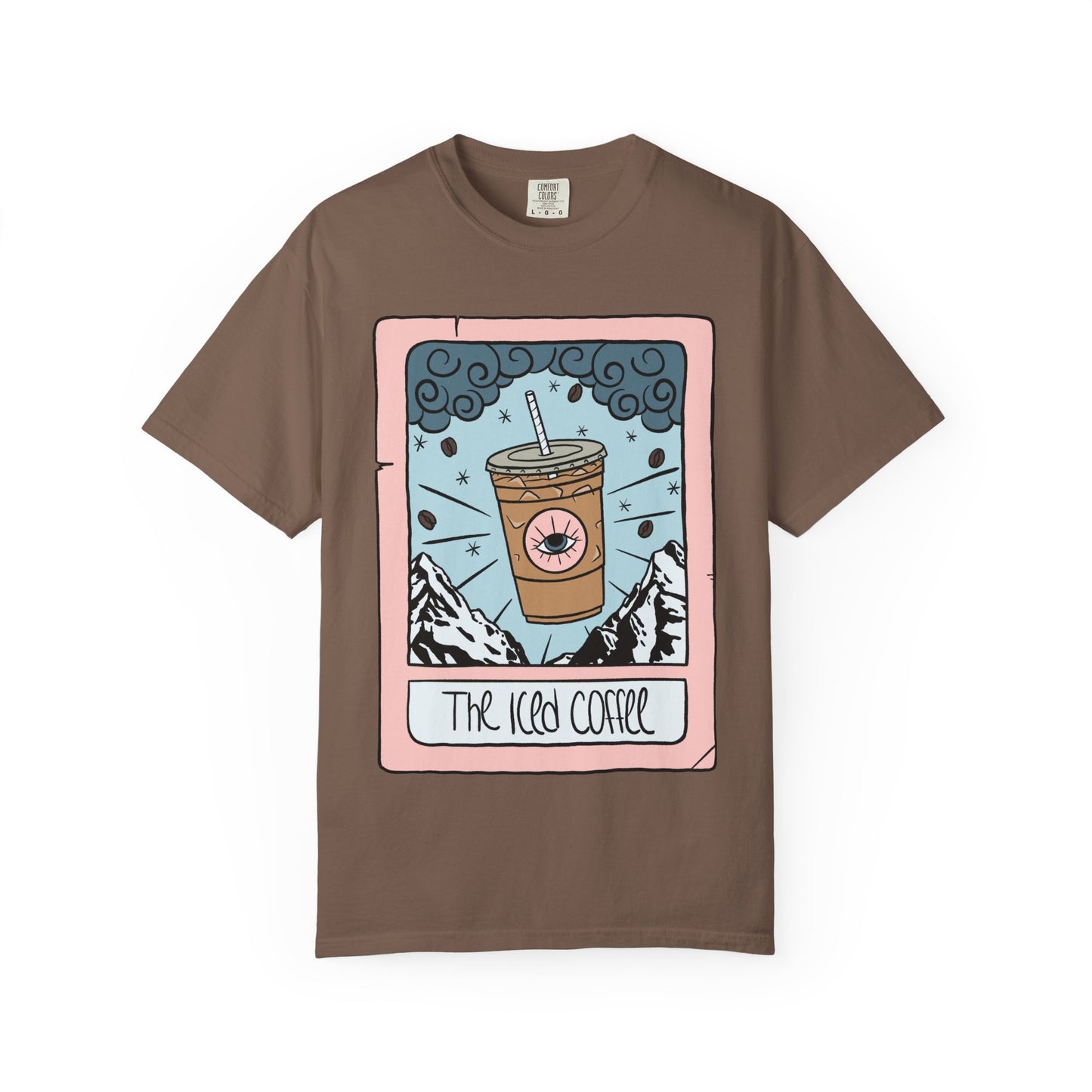 Unisex Iced Coffee Tarot Card Heavyweight Cotton Tshirt