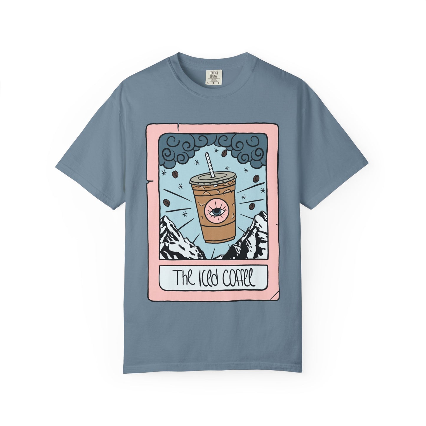 Unisex Iced Coffee Tarot Card Heavyweight Cotton Tshirt
