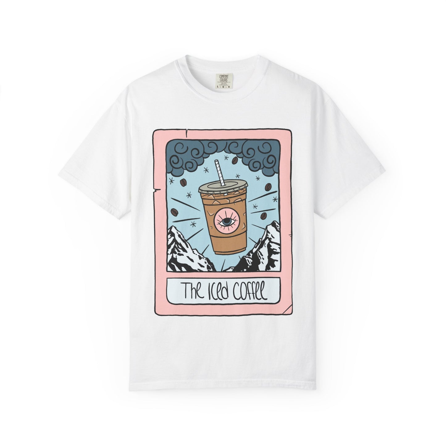 Unisex Iced Coffee Tarot Card Heavyweight Cotton Tshirt