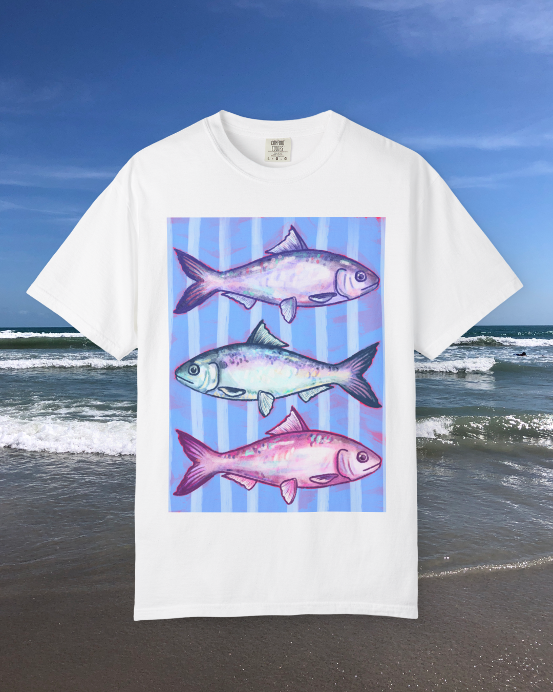 Hooked on Summer Unisex Heavyweight Cotton Tshirt
