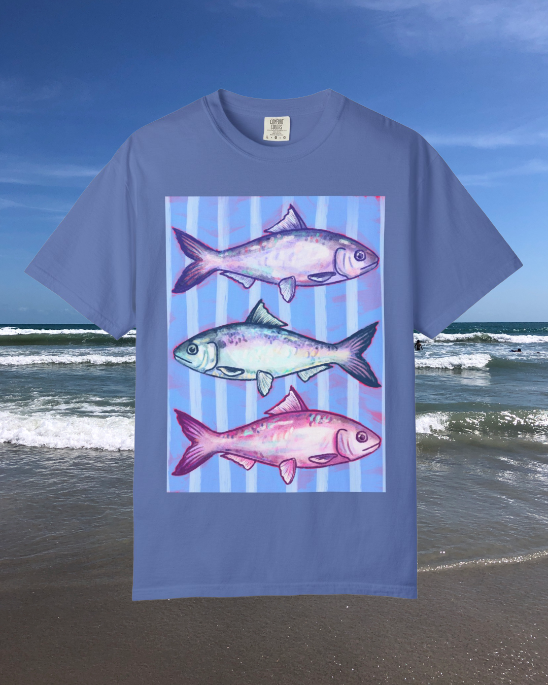 Hooked on Summer Unisex Heavyweight Cotton Tshirt