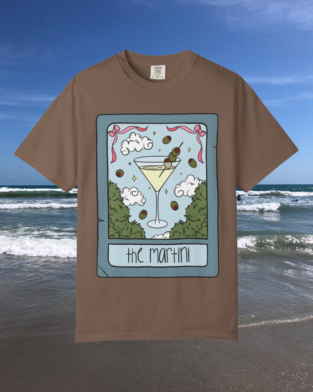 Martini Tarot Card Unisex Heavyweight Cotton Tshirt