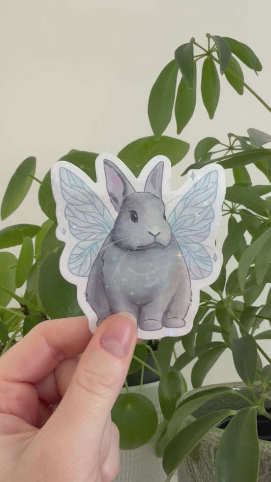 Fairy Bunny Sticker (Glossy/Sparkly)